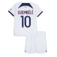 Paris Saint-Germain Ousmane Dembele #10 Bortadräkt Barn 2023-24 Kortärmad (+ Korta byxor)